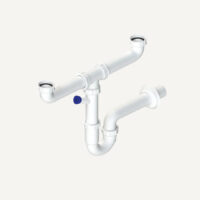 Syfon do zlewu dwukomorowego